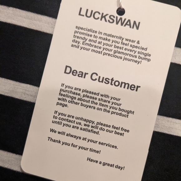 Black and white striped maternity dress - Picture 6 of 6